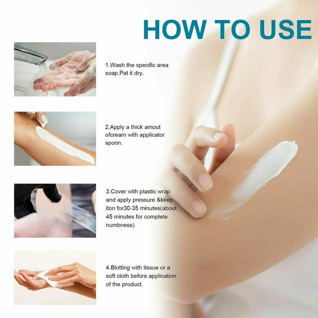 60 мл крем для татуировки, онемения, пирсинга, восковой лазерной терапии