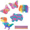 Cartoon Sensory Activity Board With 11 Rods Silicone Toys Children's Educational And Stress-Relieving Toys for Kids Adult