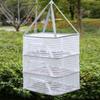 Foldable Clothes Drying Net, Hanging Drying Net, Nest-Shaped Mesh Design for Breathable Flat Drying, Windproof Self-Locking Hooks with 360 Rotation f
