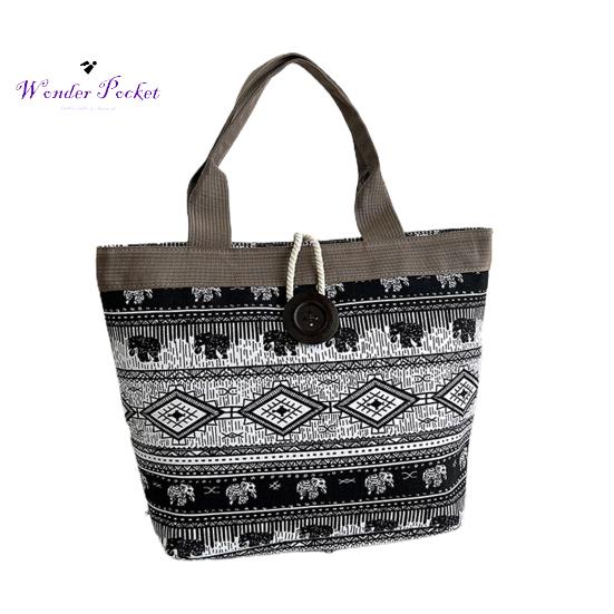Холщовая сумка в этническом стиле для женщин, стильная сумка на плечо с узором, ретро повседневная сумка-тоут, сращивание
