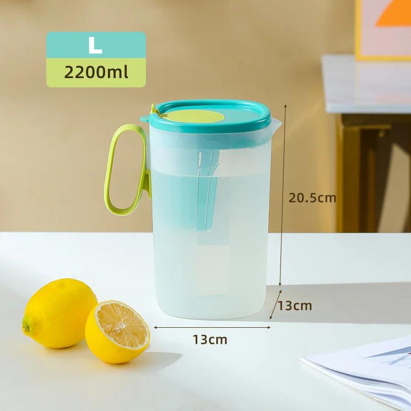 Кувшин для воды 1,5/2,2 л, контейнер для лимонада, соковыжималка, большой заварочный чайник с заварочным устройством для чая, пластиковый горшок для холодных напитков, кувшин для напитков