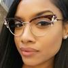 New Vintage Rhinestones Cat Eye Reading Glasses Women Anti Blue Light Prescription Magnifying Optical Glasses Frame