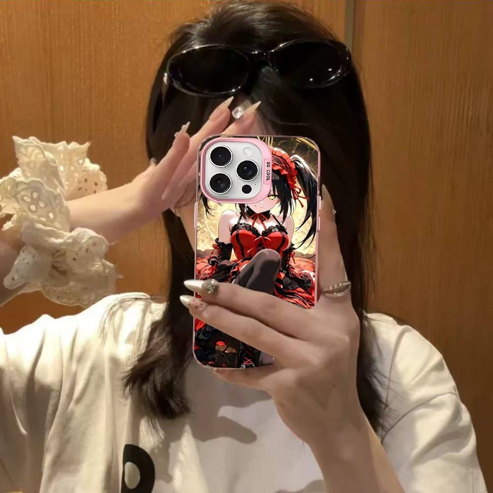 Мультяшный чехол для телефона Date A Live для IPhone 17 16 15 14 13 12 11 Pro MAX Матовый противоударный задний чехол Защита от падения Матовая крышка