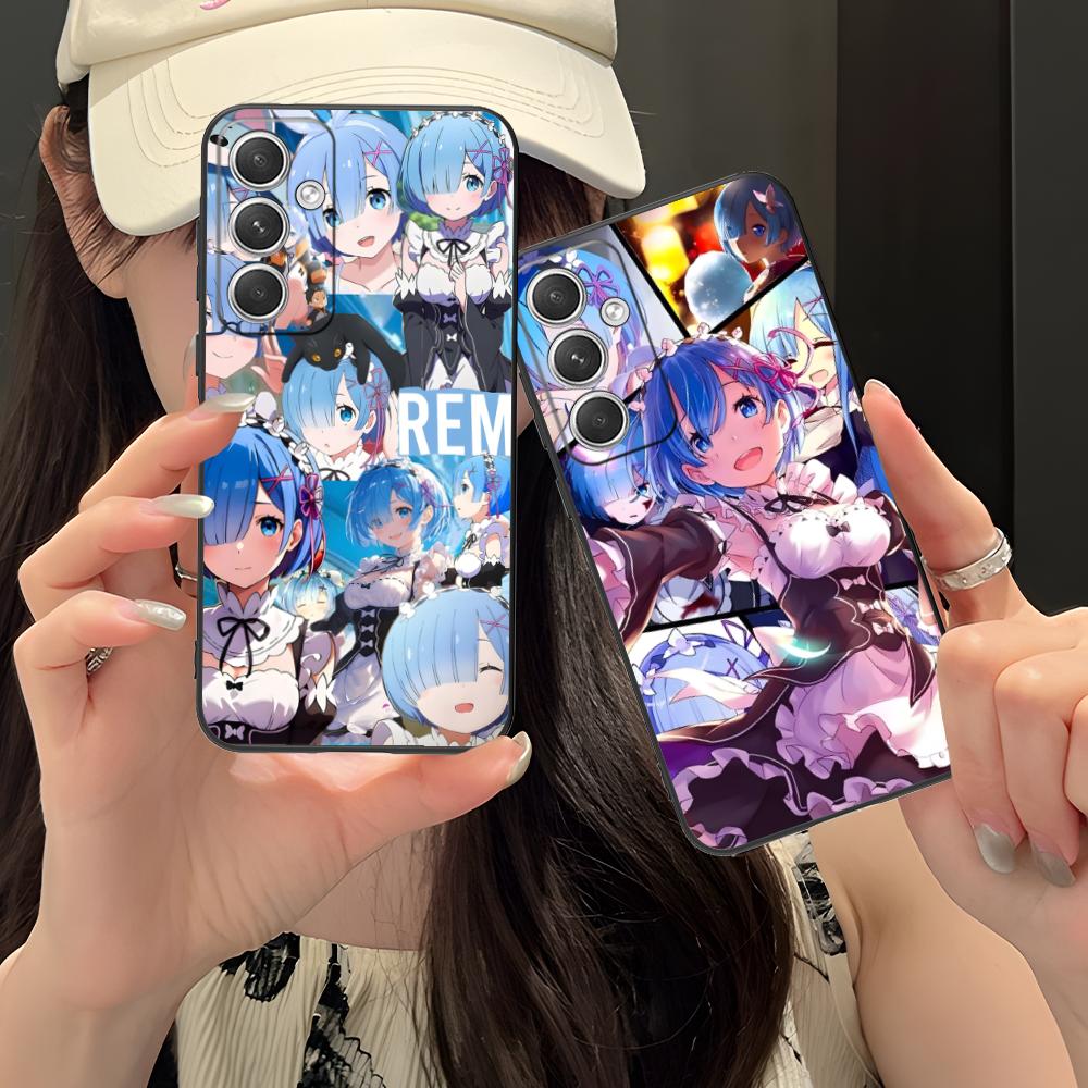 ReZero Rem Waifu Mobile Phone Case for Samsung Galaxy S26 S25 S24 S23 S22 S21 S20 Note20 Plus FE Ultra Colorful Cover Cellphones