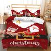 3D Santa Claus Bedding Set New Year Duvet Cover 2/3 Christmas Bedding AU210 * 210 Full Size Christmas Atmosphere Decoration