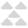5Pcs Jointing Strengthen Plate Silver White Oxidation 7 Hole Aluminum Alloy Strong Joint Bracket Plate 4040L