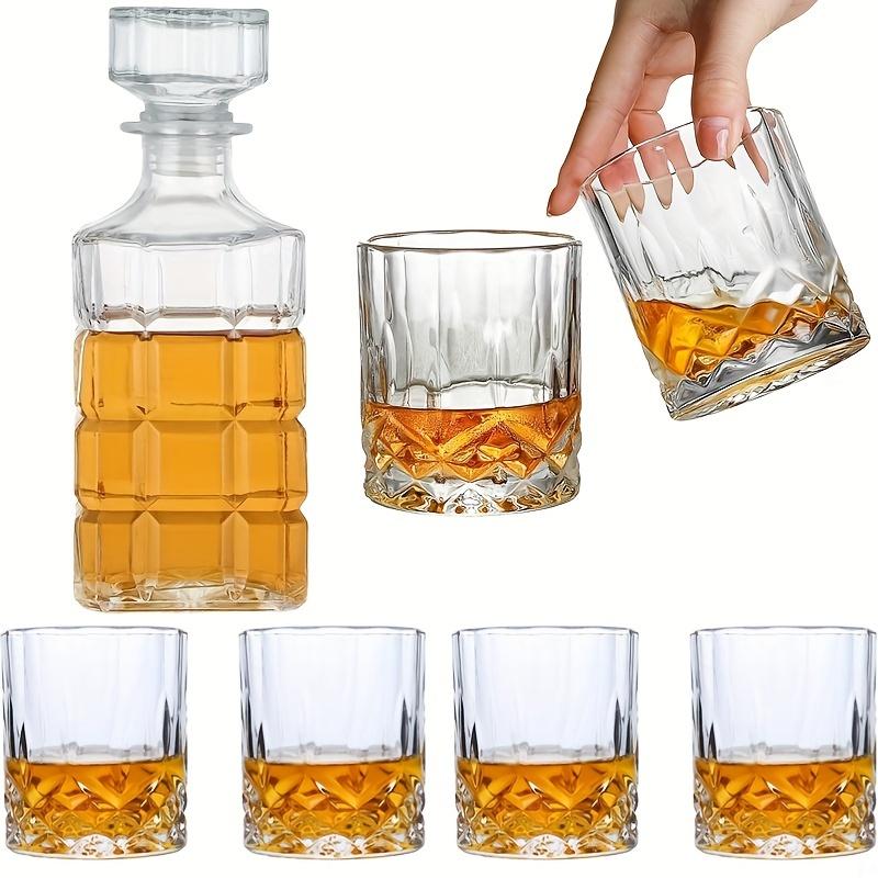 3/6 шт. набор графинов для вина, бокалы с двойными стенками для виски, бренди, шотландского бурбона, водки, идеальный подарок для мужчин, кухонные принадлежности, принадлежности для бара