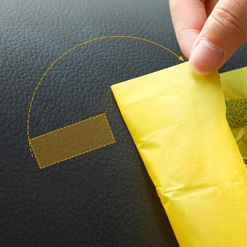 15/30Pcs Adhesive Car Trash Bag Disposable Car Interior Hanging Multi-Functional Clean Bag Small Plastic Bag Car Garbage Bin