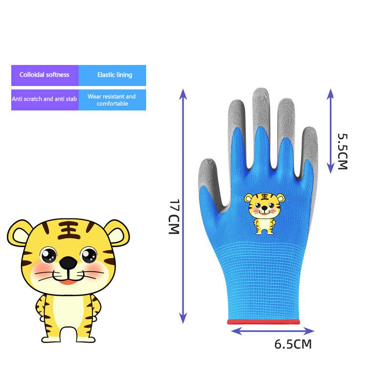 1 пара дышащих нескользящих перчаток для садовых работ, защитные перчатки для сбора ракушек, детские защитные перчатки, водонепроницаемые детские перчатки для садоводства