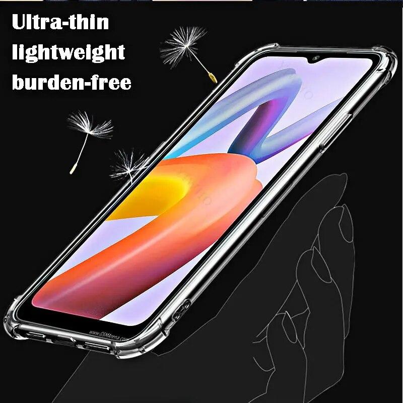 Soft Silicone Shockproof Case for Xiaomi Redmi A2+ Clear Transparent for Redmi A2 Plus 6.52" 23028RNCAG Anti-Scratch Cover Shell