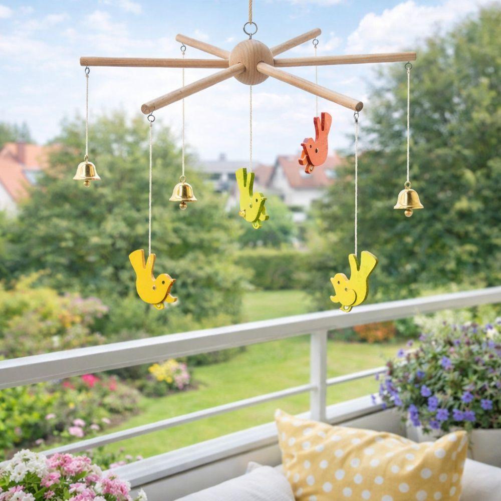 Smooth Rotating Wind Chime Rack Anti-rust Baby Crib Mobile Wooden Mobile Frame Nursery Room