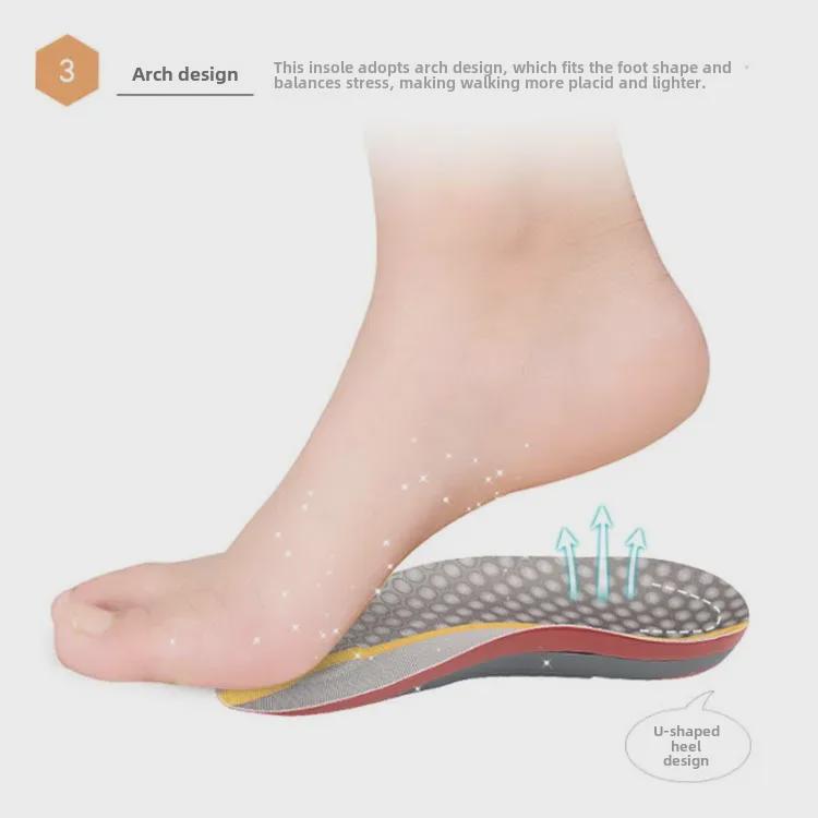 Стелька ПУ для взрослых: Высокая поддержка свода стопы, Коррекция плоской подошвы, Выворот свода стопы, Воздухопроницаемый, Мягкий, Удобный