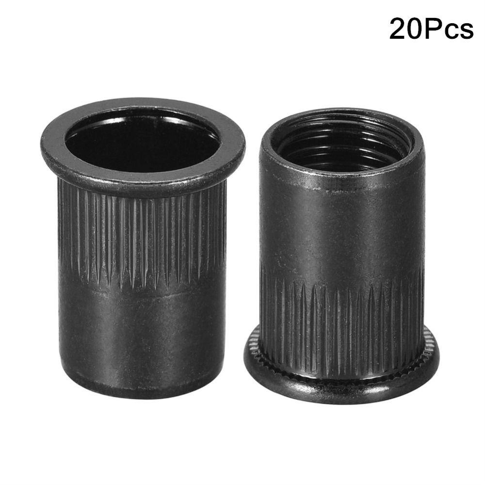 20Pcs Carbon Steel Zinc-Plated Threaded Insert Nut M3 M4 M5 M6 M8 M10 M12 Knurled Nuts