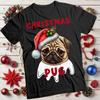 Funny Mens and Womens Pug Christmas T-Shirt Tee #MC