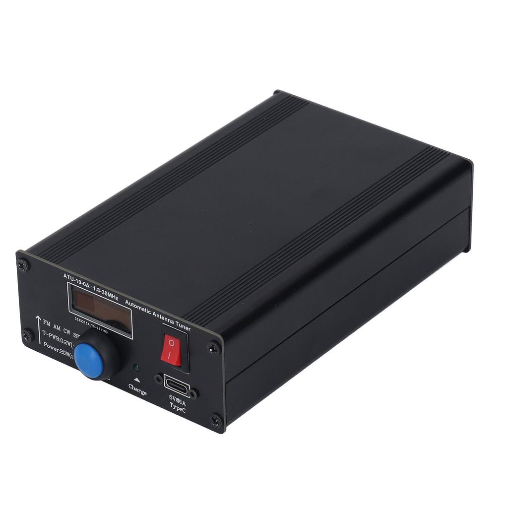 5V 1A Shortwave Antenna Tuner with USB Cable SSB CW FM AM Shortwave Power Meter 1.8‑30MHz
