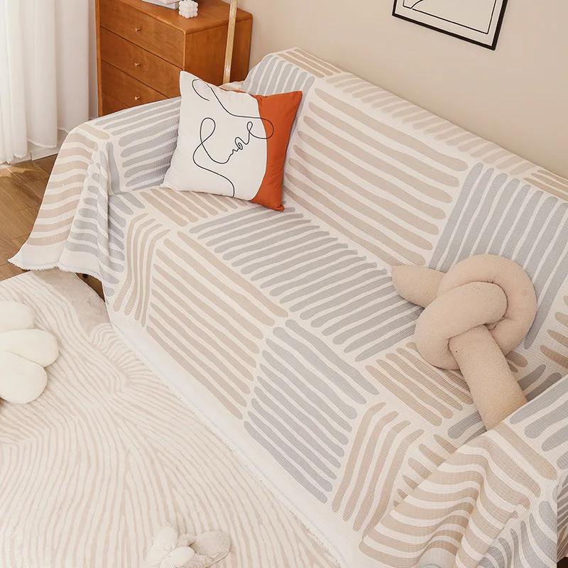 Полиэстер Хлопок Печатный Диван Полотенце Синель Диванные Одеяла Все Включено Чехол Ткань Четыре Сезона Диван Полотенце Анти Кошачьи Царапины