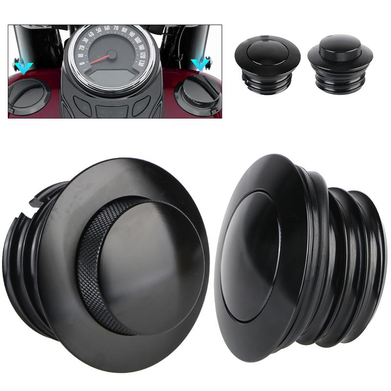 Алюминий ЧПУ Для Harley Sportster XL883 XL1200 Мотоцикл Масляный бак Крышка бензобака Всплывающая Dyna FXD Softail Fat Boy CVO Хром Черный