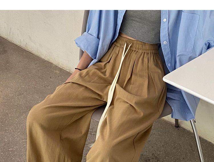Женские свободные брюки-фонарики Off-White с высокой талией из хлопка, прошедшие дрожжевую стирку