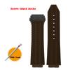 For Watch Band For HUBLOT BIG BANG Silicone 26*19mm 24*17mm Waterproof Men Watch Strap Accessories Granular Rubber Bracelet Brown