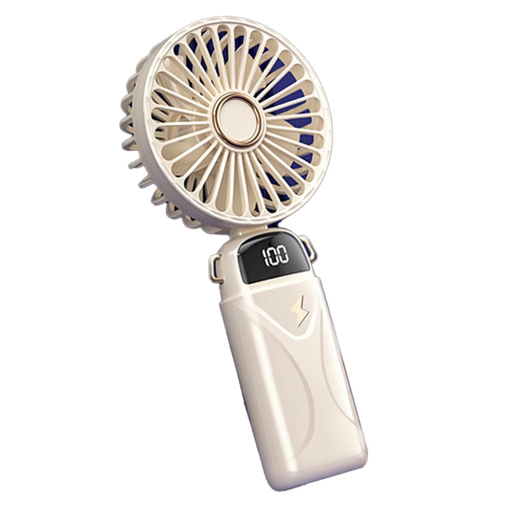USB-перезаряжаемый портативный вентилятор с 5 регулируемыми скоростями ветра, мини-портативный вентилятор с цифровым дисплеем, 800 мАч