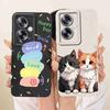 For Oppo A79 5G Case Cartoon Cat Retro Style Silicone Cover For Oppo A79 CPH2553 CPH2557 Shockproof Phone Cases Bumper