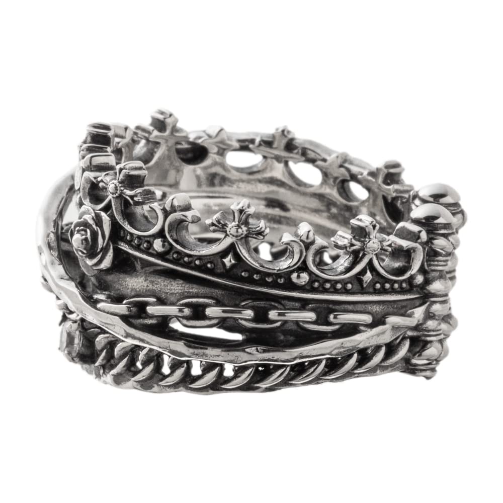 Artemis Kings Mixed Layered Ring for Sizes AKR0070ME Men, 15-21,