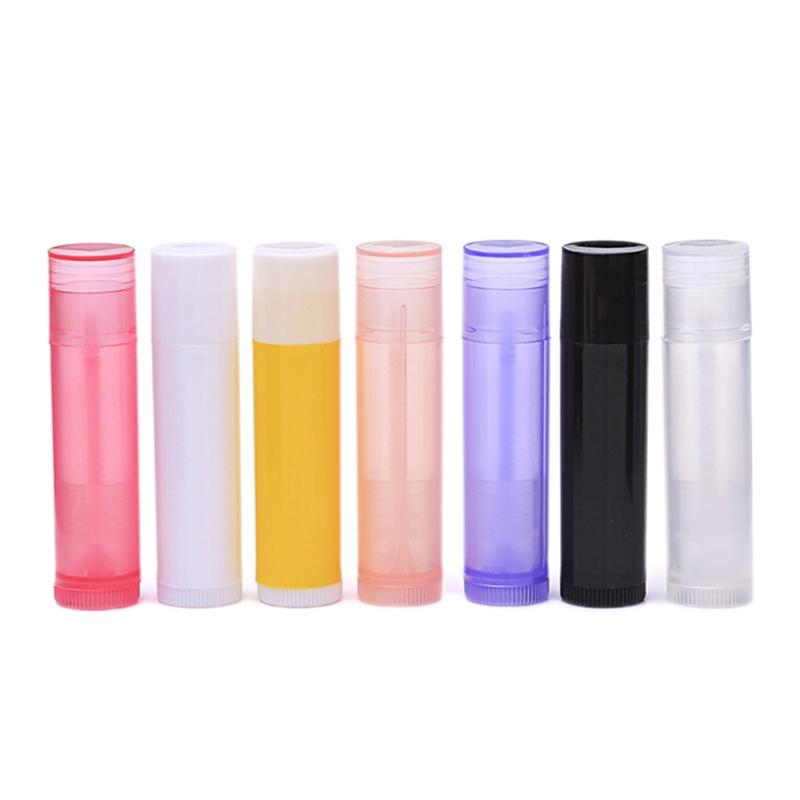 10Pcs 5G 7 Colors Lipstick Tube Lip Balm Containers Empty Cosmetic Containers