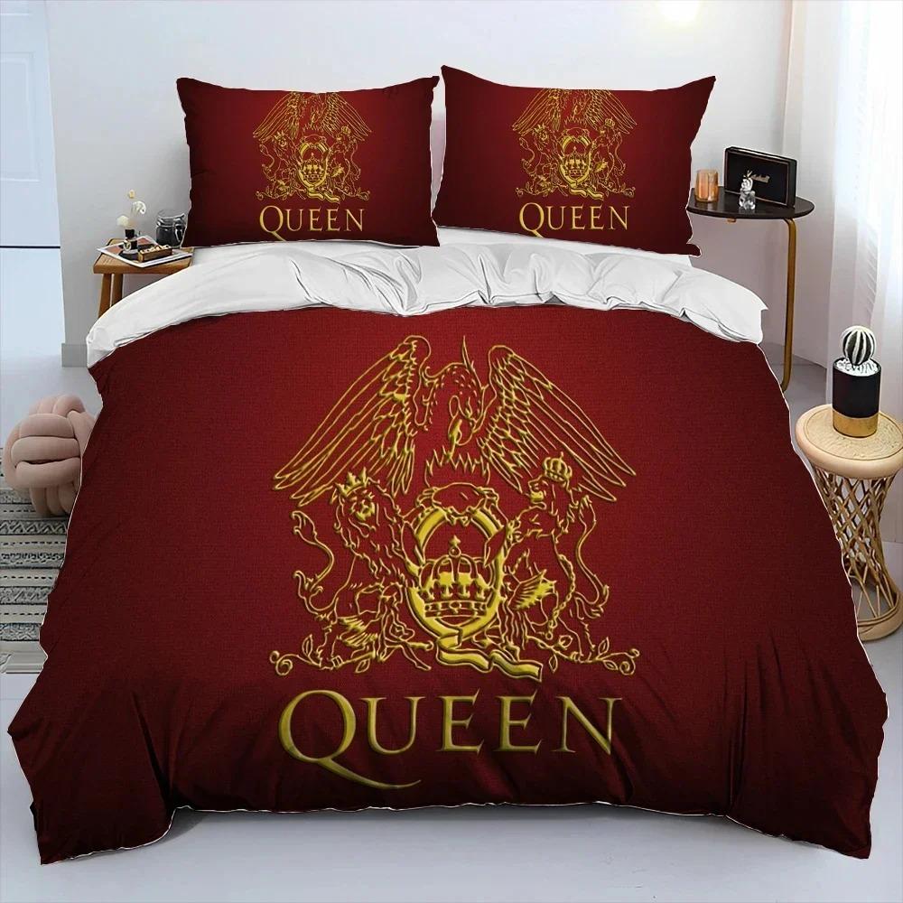 3D Print Freddie Mercury Queen-Rock-Band Bedding Set Duvet Cover Bed Set Quilt Cover Pillowcase Comforter King Queen Size