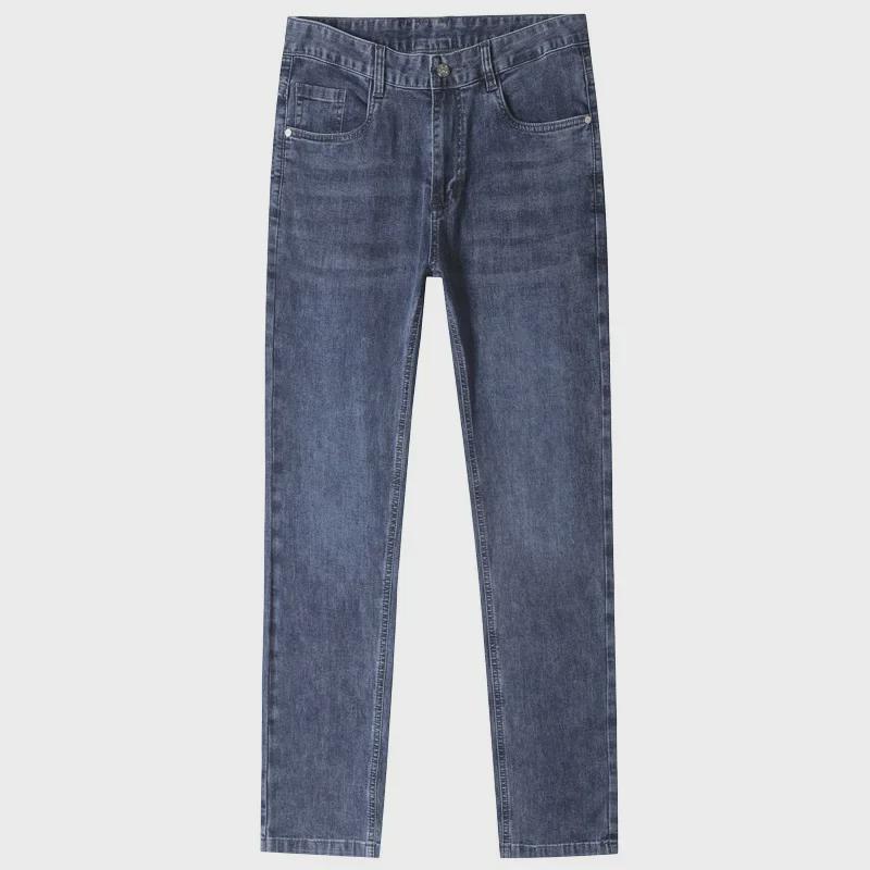 2023 Летние мужские свободные прямые тонкие джинсы из денима с молнией YKK