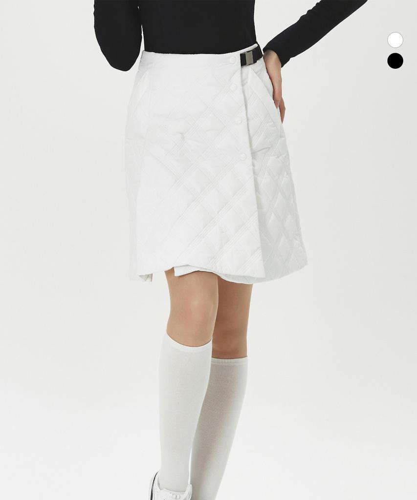 Duvic Women'S Diamond Quilted Padded Wrap Culottes De4Wcu491