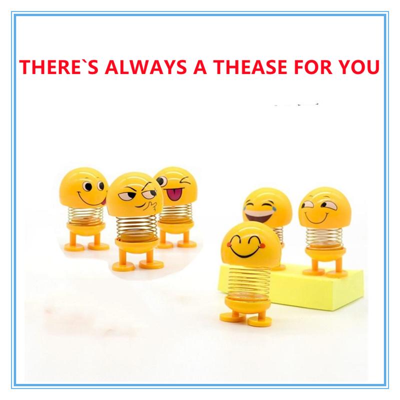 Новый забавный автомобильный стиль, качающаяся голова, украшение на приборную панель автомобиля, милое выражение, модный тренд, аксессуары для салона автомобиля, автомобильные игрушки для декора