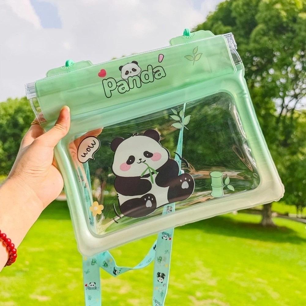 Cute Cartoon Waterproof Phone Pouch Transparent Large Capacity Swimming Storage Bag Seal Type PVC Mobile Phone Bag Water Sports