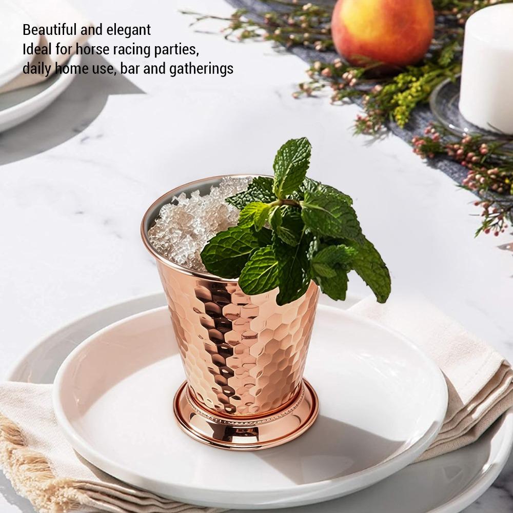 304 Stainless Steel Mint Julep Cup 400ml Cocktail Cup Classic Metal Drinking Cup Cocktail Making