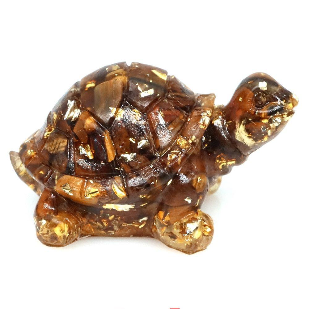 50MM Resin Turtle Statue Healing Crystals Tumbled Stones Sculpture Reiki Pocket Animals Tortoise Figurine Gems Crafts Home Decor