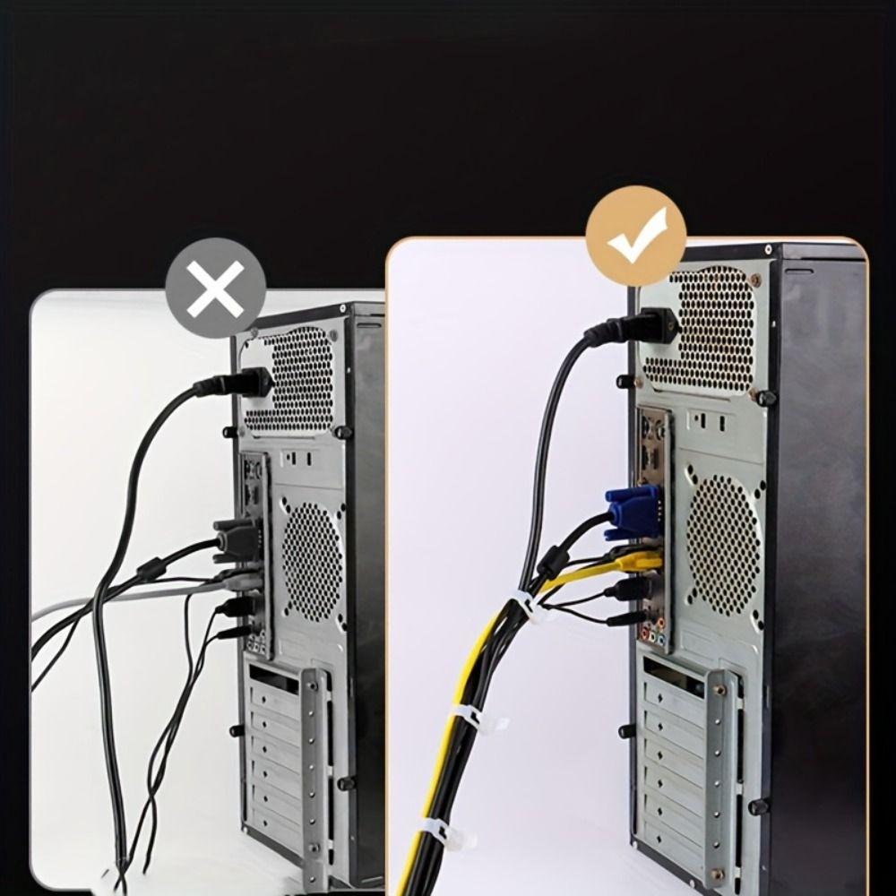 100pcs Random Colors Bundle Belt Reusable Strapping Tape Household Goods Cable Ties  Garden