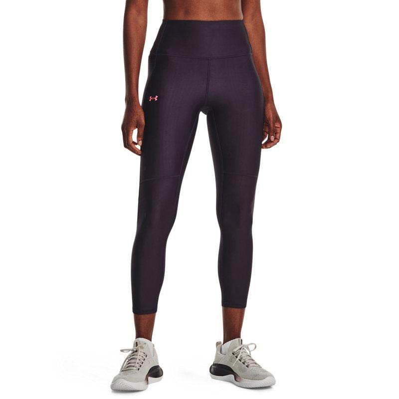 Under Armour Женские обтягивающие спортивные штаны Ankle Leg Shine Training Tight с цветными блоками, фиолетовые 1373938-541
