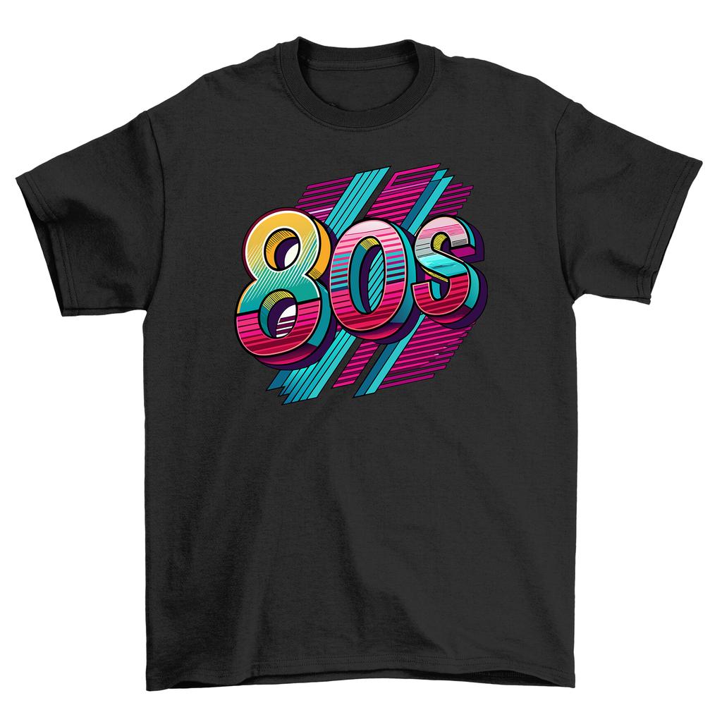 Retro_80 T-Shirt Mens Womens Tees Top - Embrace the Radness of the 80s! 100% Cotton, Funny Design, Pe