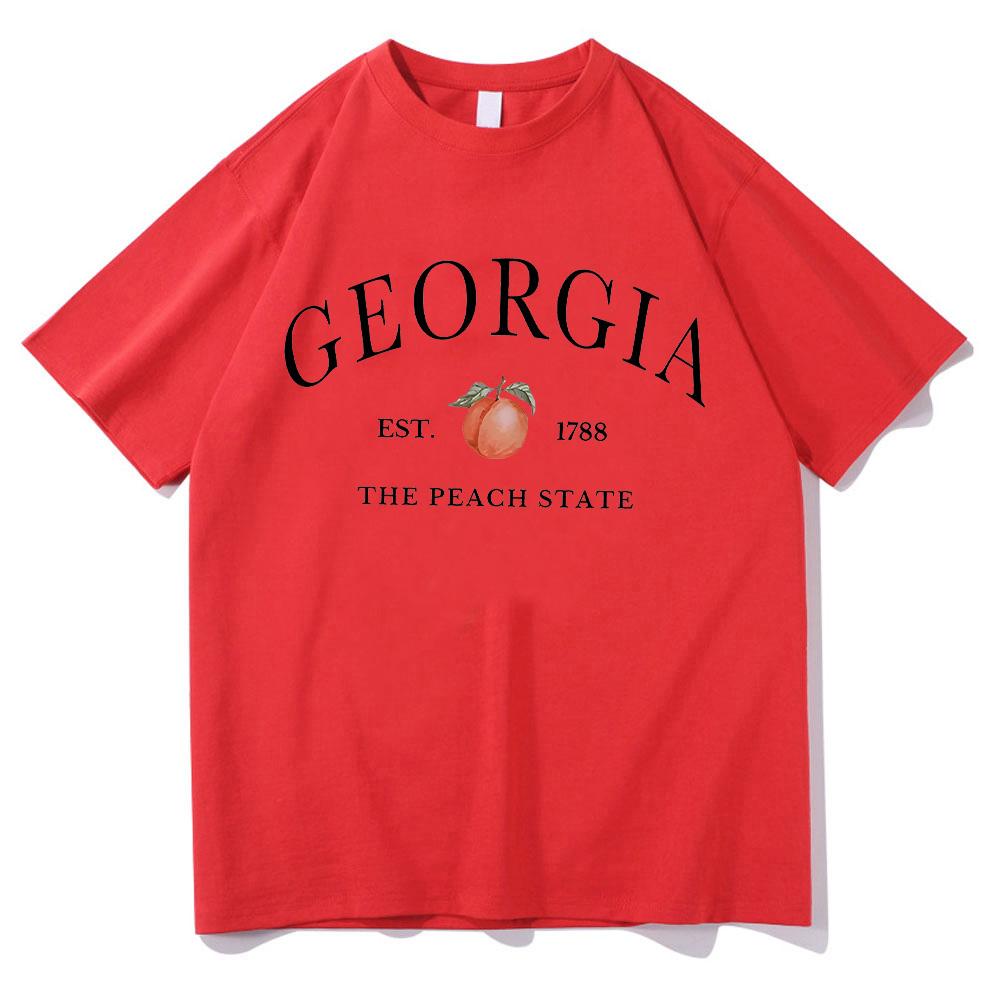 Georgia Peach Vintage Print T-shirts Ginny & Georgia 3 Hot TV Show Tees Adorable Female Clothes Summer Cotton Soft T Shirt Daily