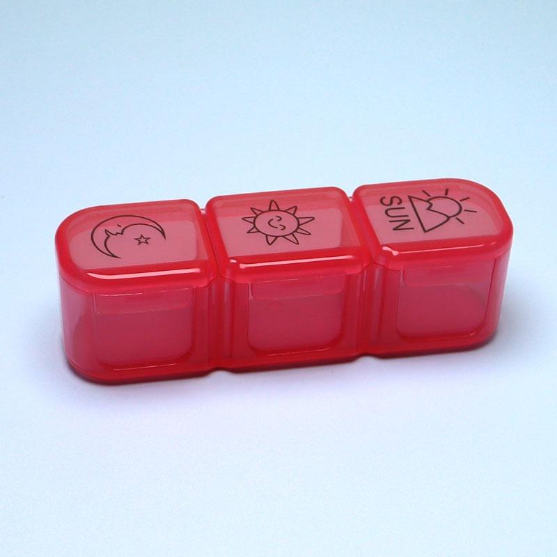 Коробка для таблеток с тремя сетками три раза утром, в середине дня и ночью, многоцветная дополнительная портативная отдельная коробка для таблеток с сортировкой