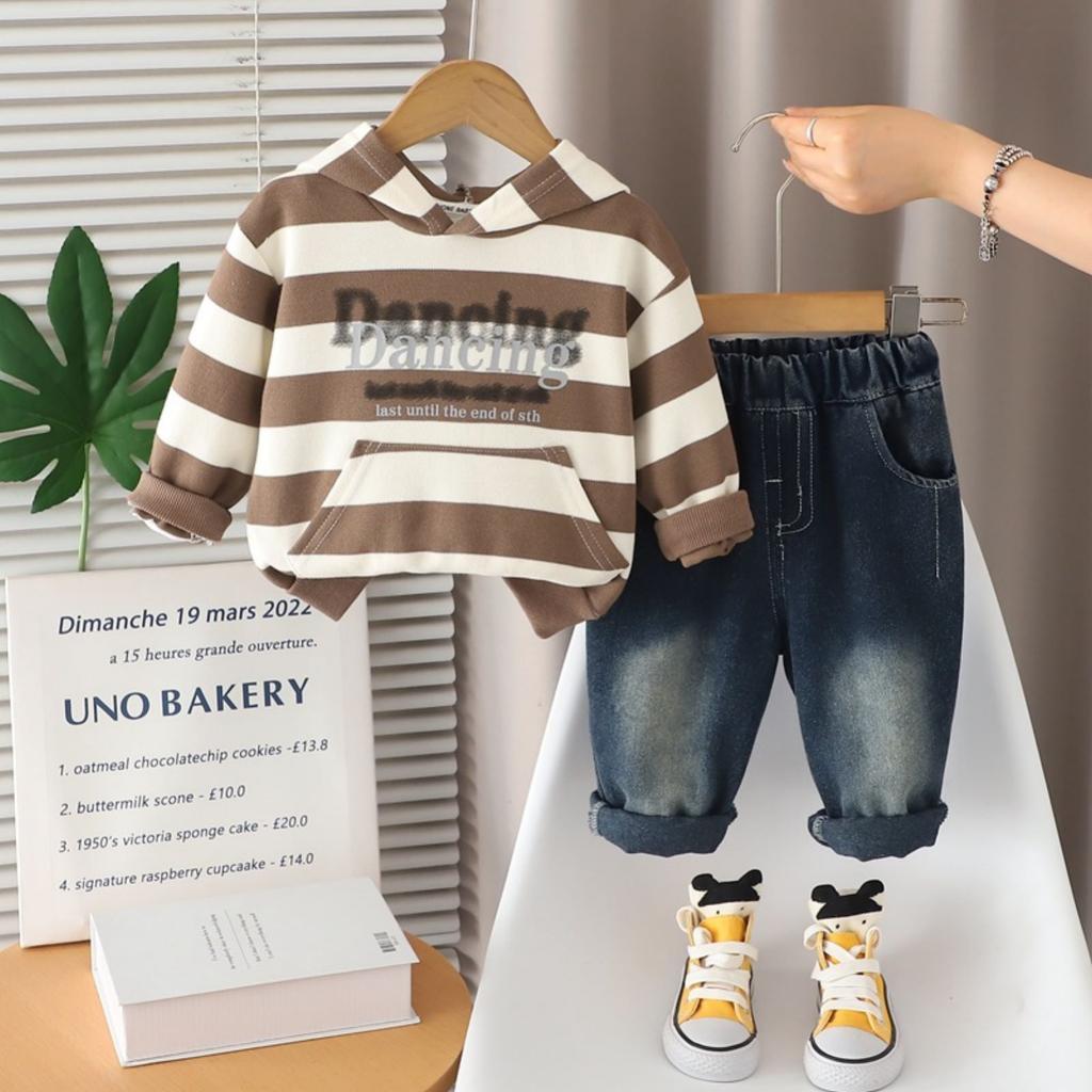 Детский повседневный комплект с длинным рукавом, удобные наряды для повседневной носки