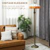 Tiffany-Style Floor Lamp with Handcrafted Stained Glass Shade