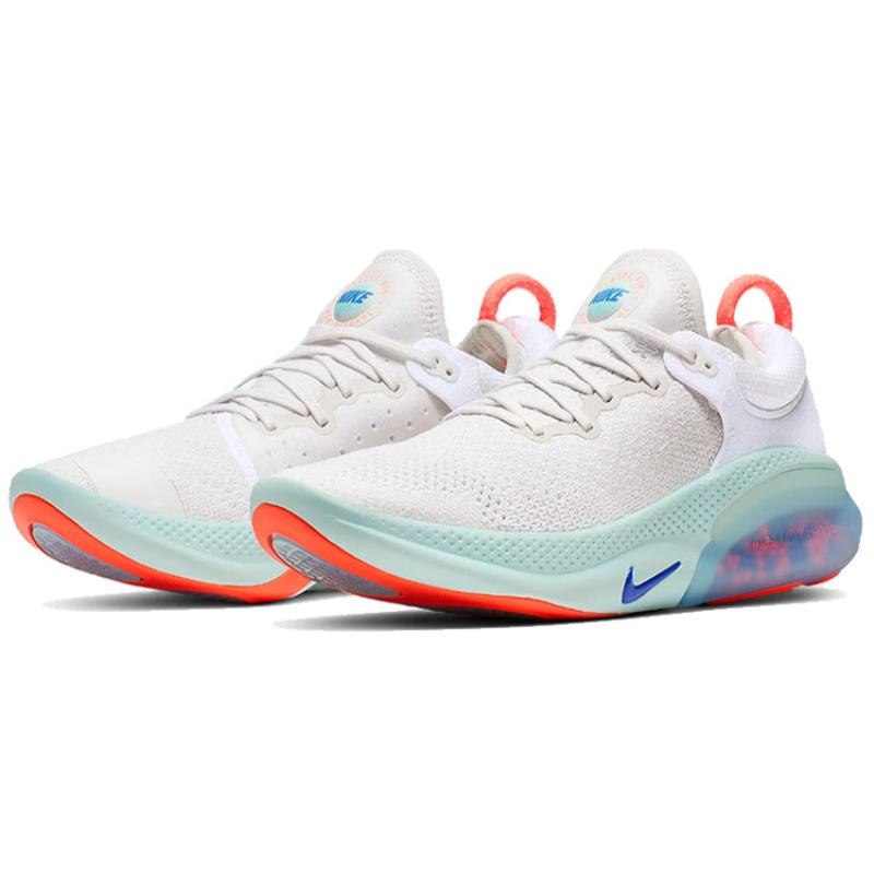 Nike Женские кроссовки Joyride Run Flyknit Белые Яркий Манго Голубой Гонщик AQ2731-100