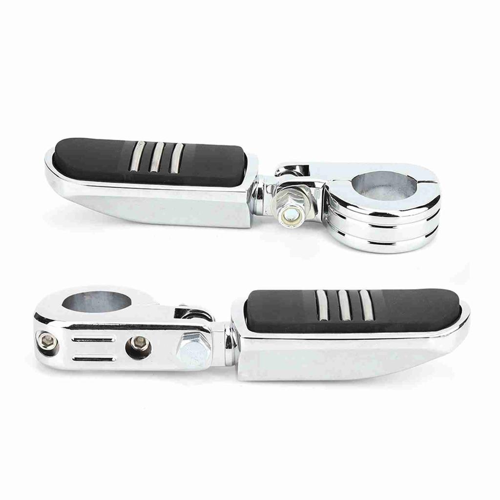 2Pcs 32mm Chrome Motorcycle Footpegs Footrest with Mount Fit For Honda GoldWing GL1500 GL1800