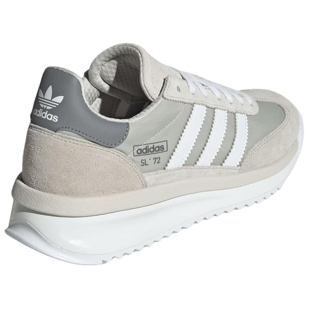 Adidas Originals Sl 72 Rtn Fabric Leather Versatile Comfortable Durable Low-Top Lifestyle Casual Shoes Unisex Casual Shoes Light-Gray JR8765