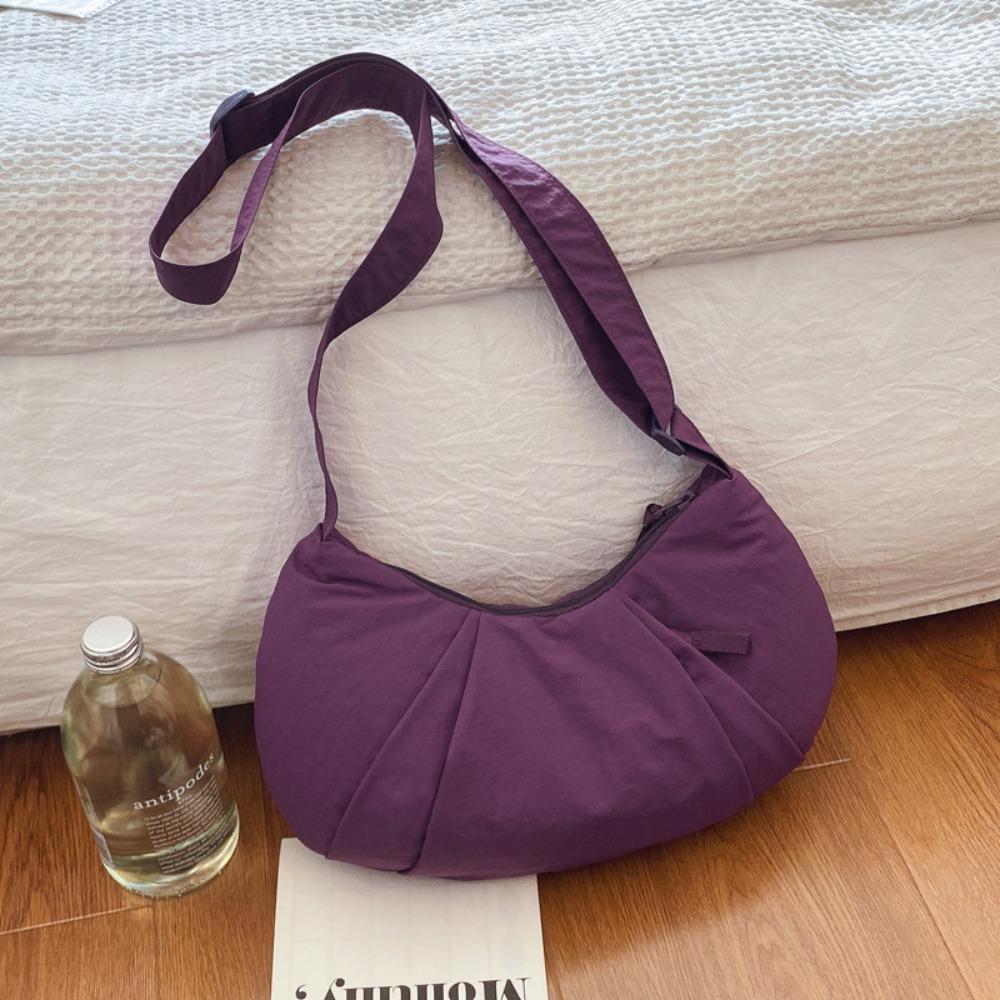 Korean Style Zipper Dumpling Bag Lightweight Sports Messenger bag Nylon Shoulder Bag Male/Female