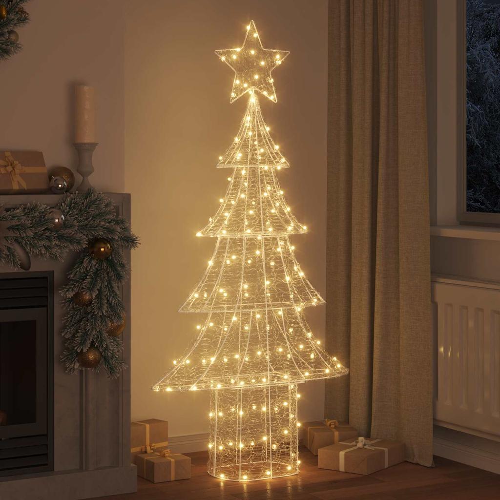 Christmas Tree with 240 Warm White LEDs 150 cm Acrylic