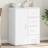 VidaXL Буфет, Боковой шкаф с ящиками и дверцей, Мебель для хранения для гостиной, Современный, Белый 840534