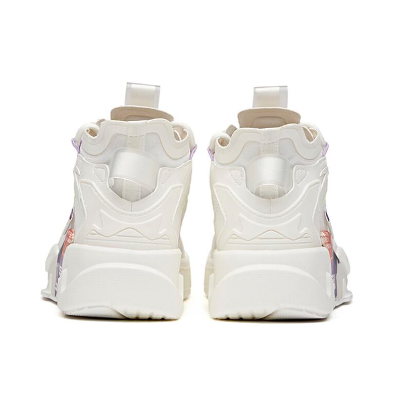 Anta G6 износостойкие высокие кеды для скейтбординга женские белые с фиолетовым 122128089-1