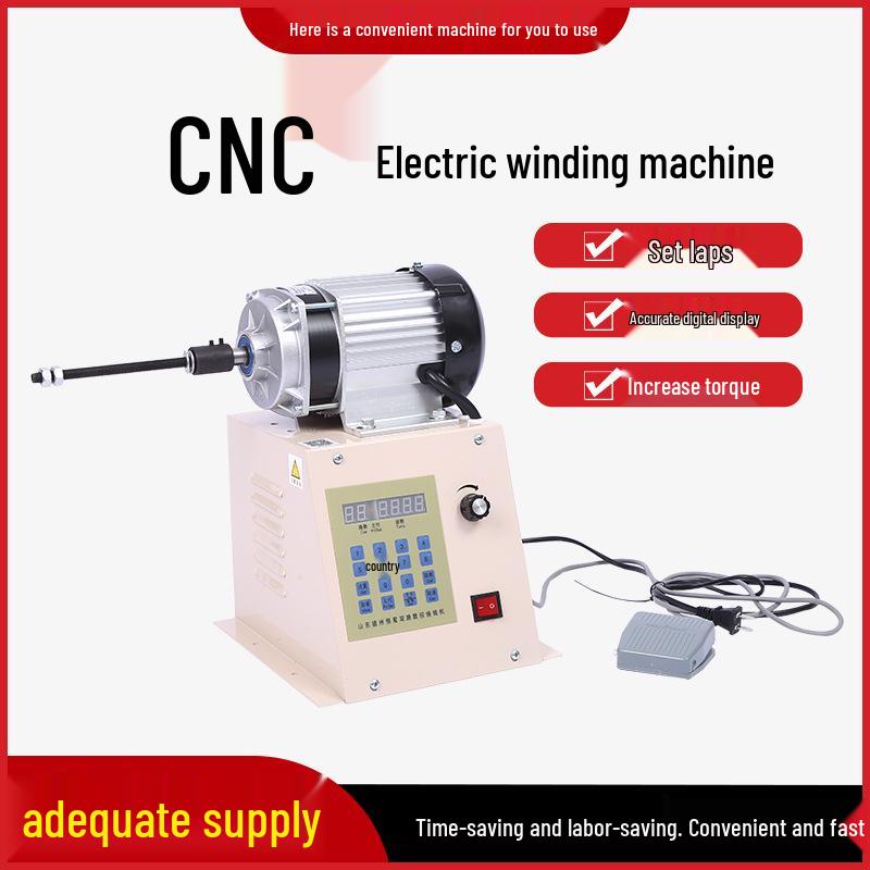Electric CNC Coil Winding Machine with Auto Stop & Adjustable Speed