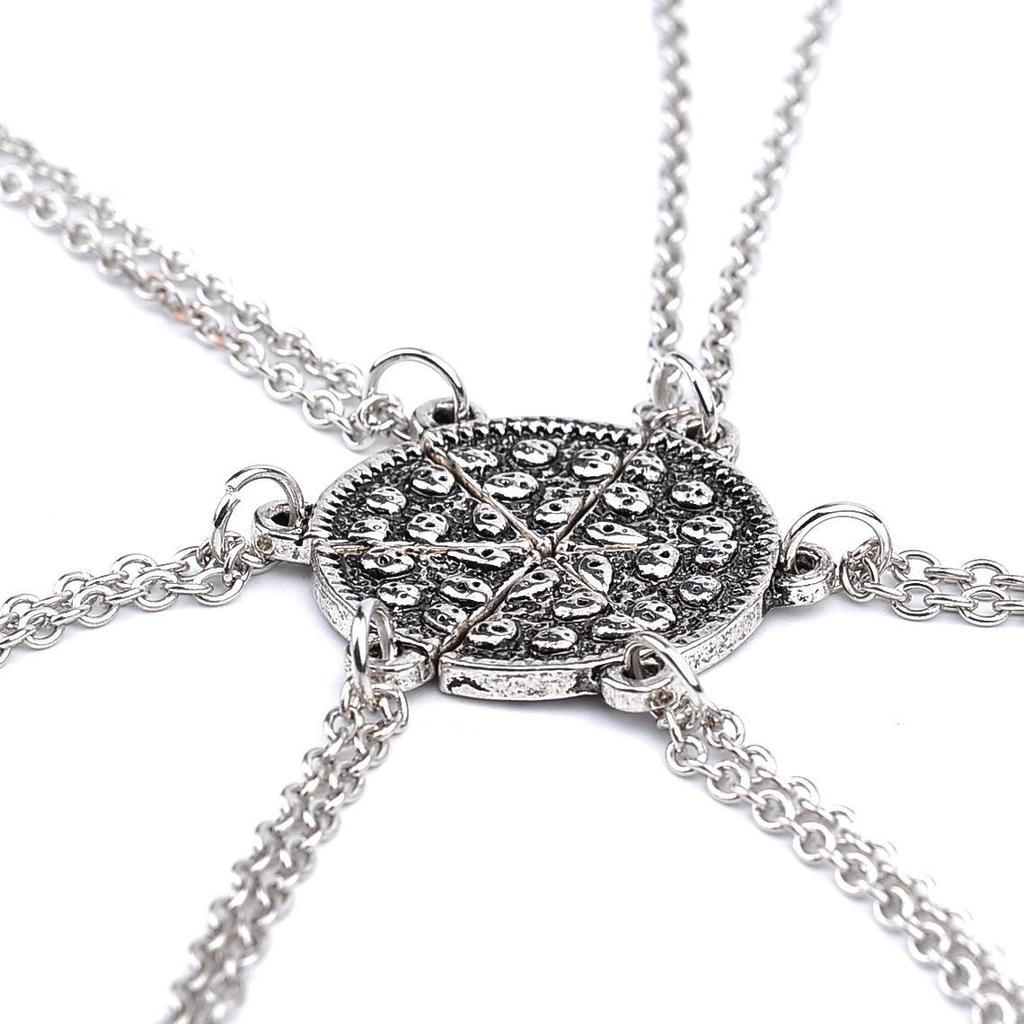 Европейское и американское ожерелье с шестью лепестками дружбы - подвеска в виде пиццы для лучших друзей